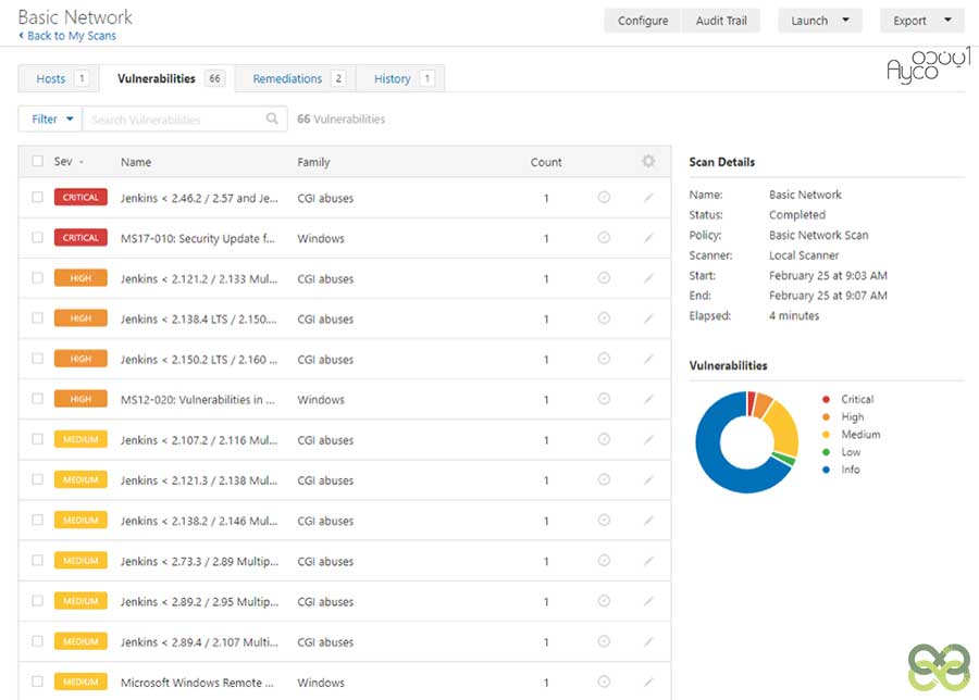 گزارش اسکنر نسوس