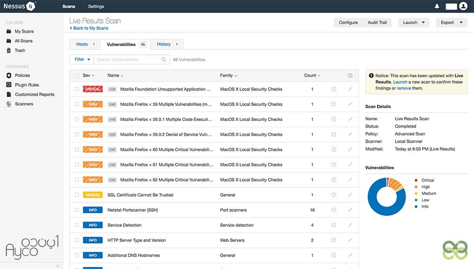 سرعت و به روزرسانی tenable nessus
